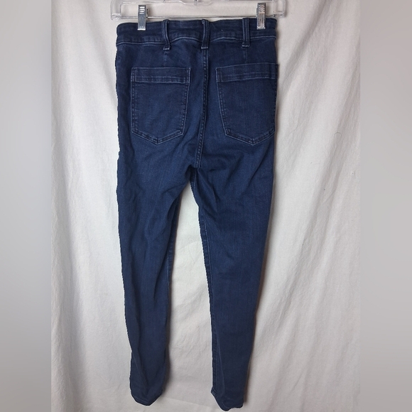 Womens GAP High-Rise Blue Jeans with Metallic Button Details Size 4/30 - Picture 6 of 7
